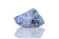 Macro mineral stone Sodalite on a white background Royalty Free Stock Photo
