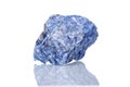 Macro mineral stone Sodalite on a white background Royalty Free Stock Photo