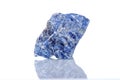Macro mineral stone Sodalite on a white background Royalty Free Stock Photo