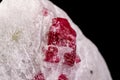 Macro mineral stone spinel black background