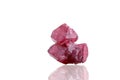 Macro mineral stone Spinel on a white background