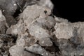 Macro mineral stone Stibnite quartz on a black background Royalty Free Stock Photo