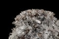 Macro mineral stone sulfite quartz on a black background Royalty Free Stock Photo