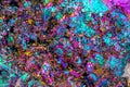 Macro mineral stone Titanium Quartz, Flame Aura Quartz on a whit