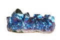 Macro mineral stone Titanium Quartz, Flame Aura Quartz on a whit