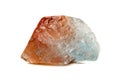 Macro mineral stone Topaz on a white background