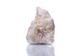 Macro mineral stone Wollastonite on a white background