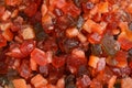 Macro mixed glace candied fruit background Royalty Free Stock Photo