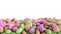 Macro multicolored french macaroon 3d render image