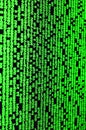 Macro of password selection on the monitor of the office computer. The concept of hacking the protection of a personal data keeper