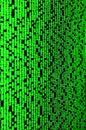 Macro of password selection on the monitor of the office computer. The concept of hacking the protection of a personal data keeper