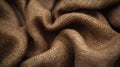 A macro perspective of a fabric in a natural, hypothetical Earthy Brown, emphasizing its texture and grounded color