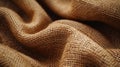 A macro perspective of a fabric in a natural, hypothetical Earthy Brown, emphasizing its texture and grounded color