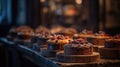 Macro Photo Cakes On Stone Rustic Pub. Generative AI Royalty Free Stock Photo