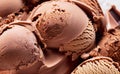 macro photo of chocolate ice cream with ice cream texture Royalty Free Stock Photo