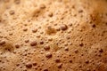 Macro photo of close-up coffee espresso foam