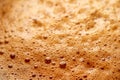 Macro photo of close-up coffee espresso foam