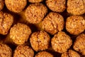 Macro photo of cocoa chocolate balls