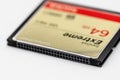 Macro photo of contact points of a CompactFlash memory card.. Royalty Free Stock Photo