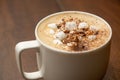 Macro photo Cup of hot chocolate winter holiday drink Royalty Free Stock Photo