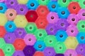 Macro photo of different colored plastic beads Royalty Free Stock Photo