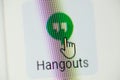 Google Hangouts icon on computer screen. Chernihiv, Ukraine - January 15, 2022