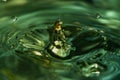 Green water drop splash, water abstract background Royalty Free Stock Photo