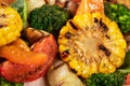 Macro photo of grilled vegetables Royalty Free Stock Photo