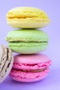 Macro photo of group of traditional french round biscuits