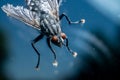 Macro photo of a housefly Musca domestica.. Royalty Free Stock Photo