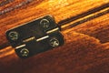 Macro photo of Jewelry chest, close-up of vintage treasure box with old wood Royalty Free Stock Photo