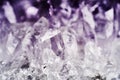 Macro photo of lilac amethyst crystals background