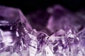 Macro photo of lilac amethyst crystals background