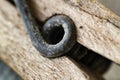 Macro Photo of old wooden clamp Royalty Free Stock Photo