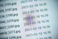 Macro photo of omage file listing on a computer screen.. Royalty Free Stock Photo