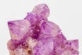 Macro photo of pastel lilac color amethyst crystals