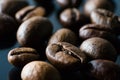 macro photo of rasted cofee beans Royalty Free Stock Photo