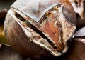 Macro photo of roasted chestnut Royalty Free Stock Photo