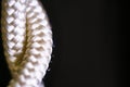 macro photo rope on a black background low light Royalty Free Stock Photo