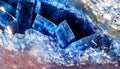 macro photo of sapphire texture with crystal structure