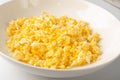 Macro Photo Scrambled Eggs, Omelet, Omelette, Omlet Royalty Free Stock Photo