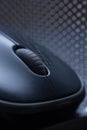 macro photo. Single wireless computer mouse on a dark gray background Royalty Free Stock Photo