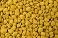A macro photograph of bee pollen granules in intimate detail