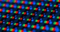 Extreme macro view of RGB pixels creating a digital pattern Royalty Free Stock Photo