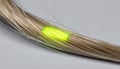 Futuristic Genetic Marker Glowing in Human Hair Royalty Free Stock Photo