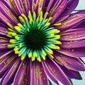 A macro photograph capturing the delicate details of a vibrant flower petal1, Generative AI