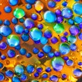 A macro photograph of colorful ink drops blending and diffusing in water, creating abstract and captivating patterns4, Generativ