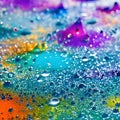 A macro photograph of colorful ink drops blending and diffusing in water, creating abstract and captivating patterns5, Generativ