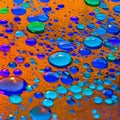 A macro photograph of colorful ink drops blending and diffusing in water, creating abstract and captivating patterns4, Generativ