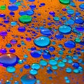 A macro photograph of colorful ink drops blending and diffusing in water, creating abstract and captivating patterns4, Generativ